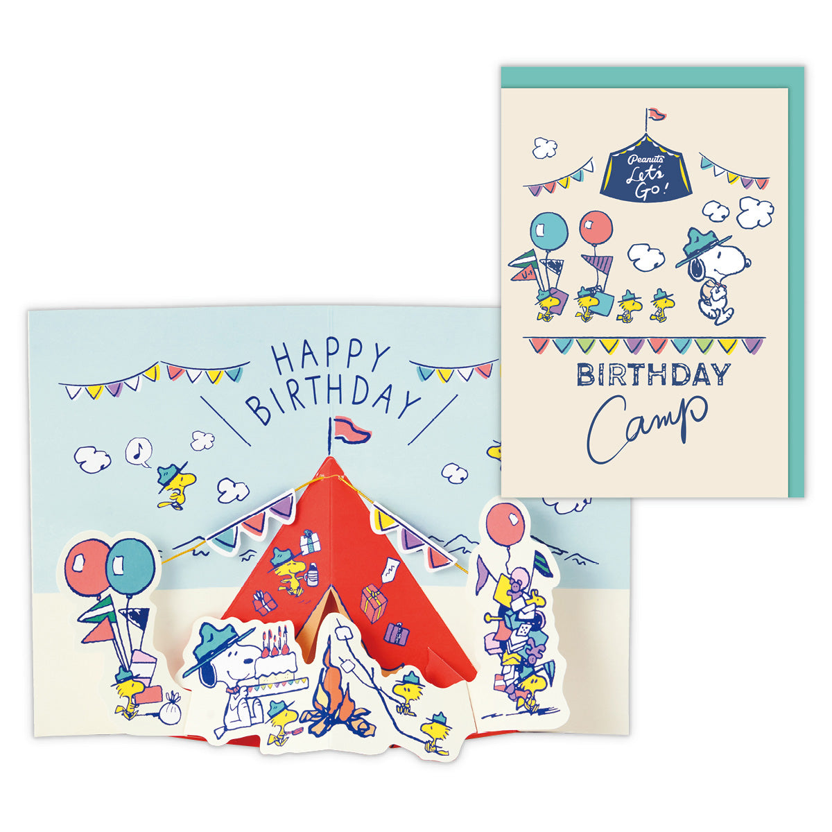 スヌーピー バースデーキャンプ【誕生お祝い/立体カード】日本ホールマークのバースデーカード公式通販