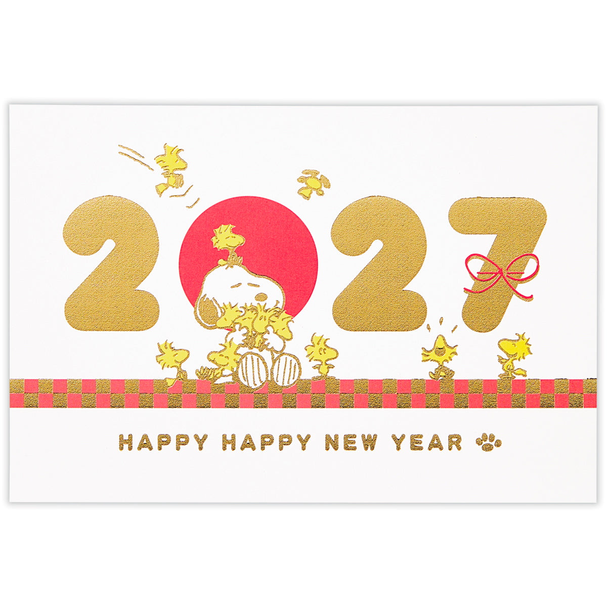 スヌーピー 箔 2027【年賀はがき|1柄3枚入り】