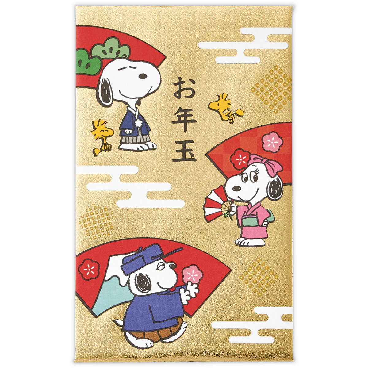 スヌーピー 箔 着物きょうだい【年賀ポチ袋・お年玉袋|1柄3枚入り】