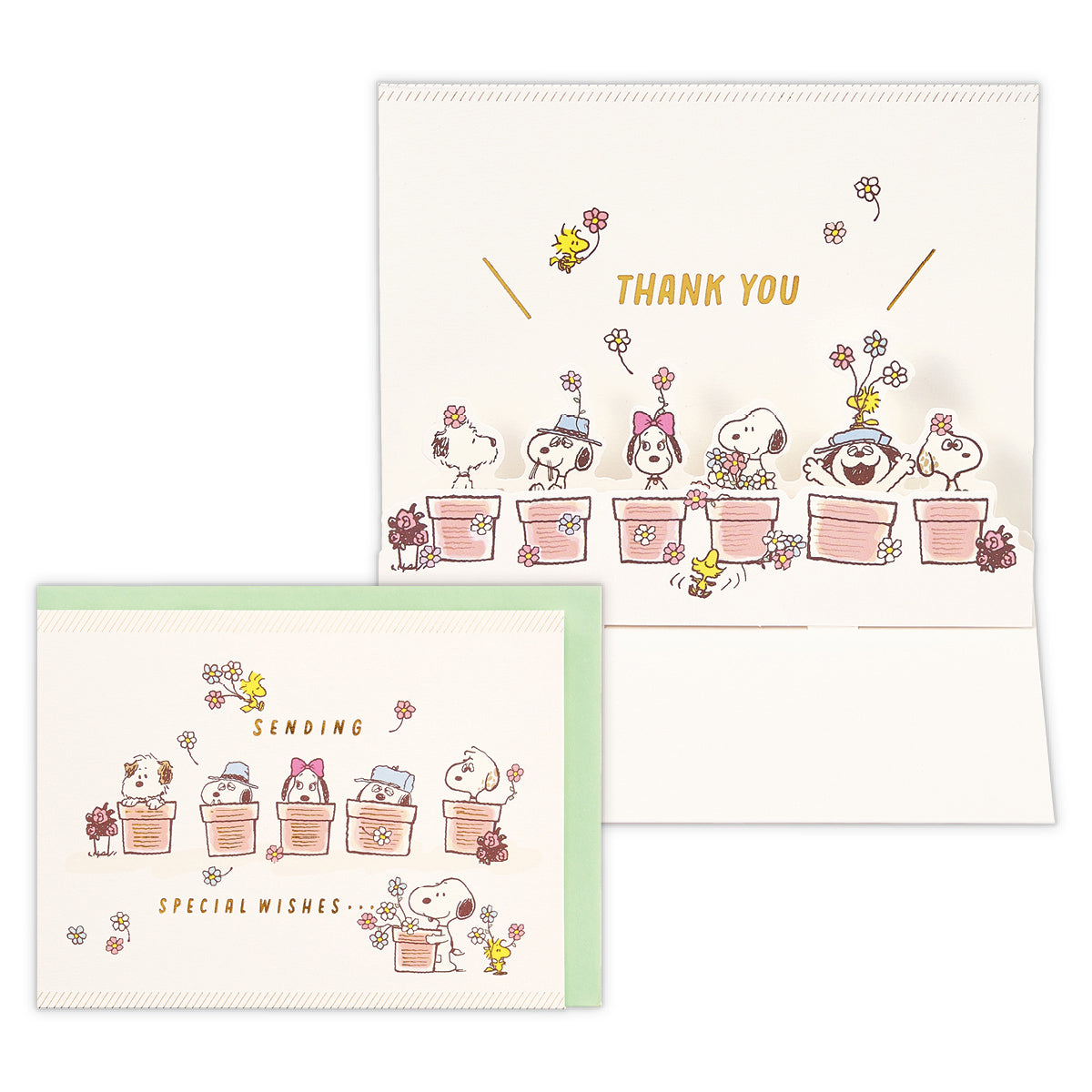 スヌーピー フラワーポット【ありがとう/立体カード】