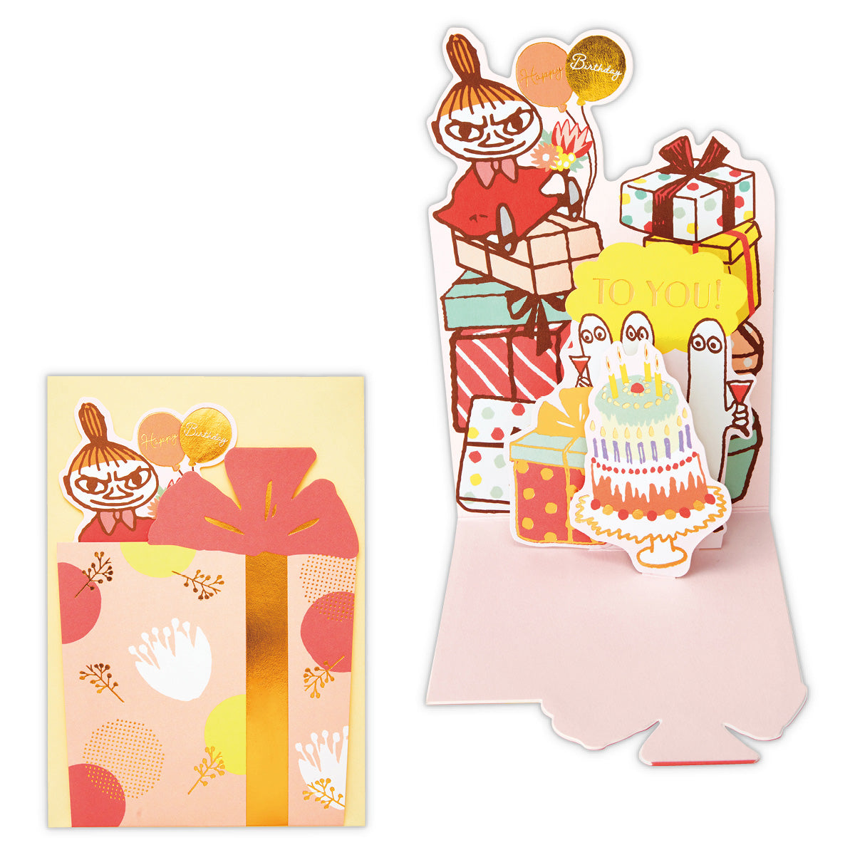 ムーミン プレゼントの上で【誕生お祝い/立体カード】