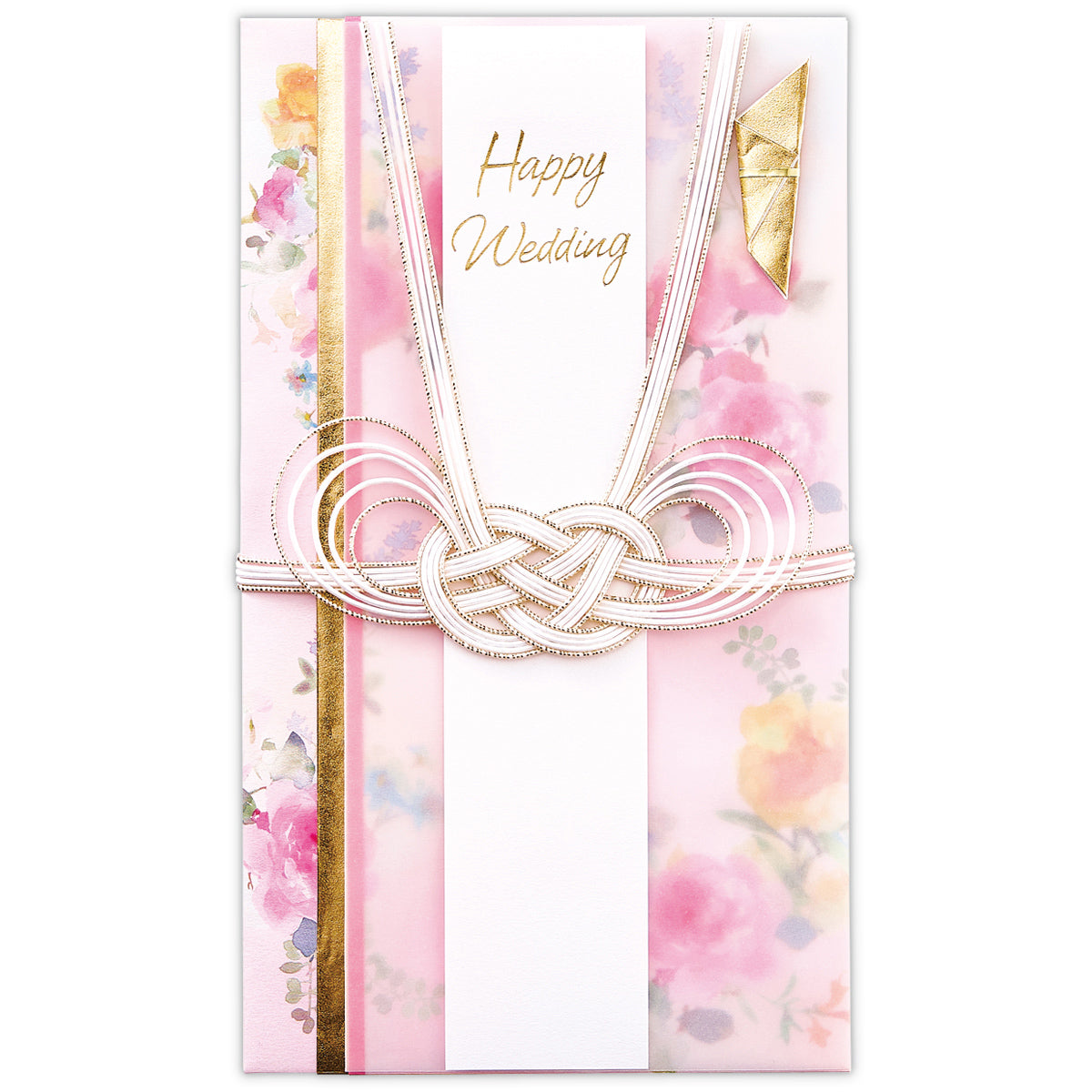 寿エレガントフラワー ピンク【金封/御結婚御祝/たとう】