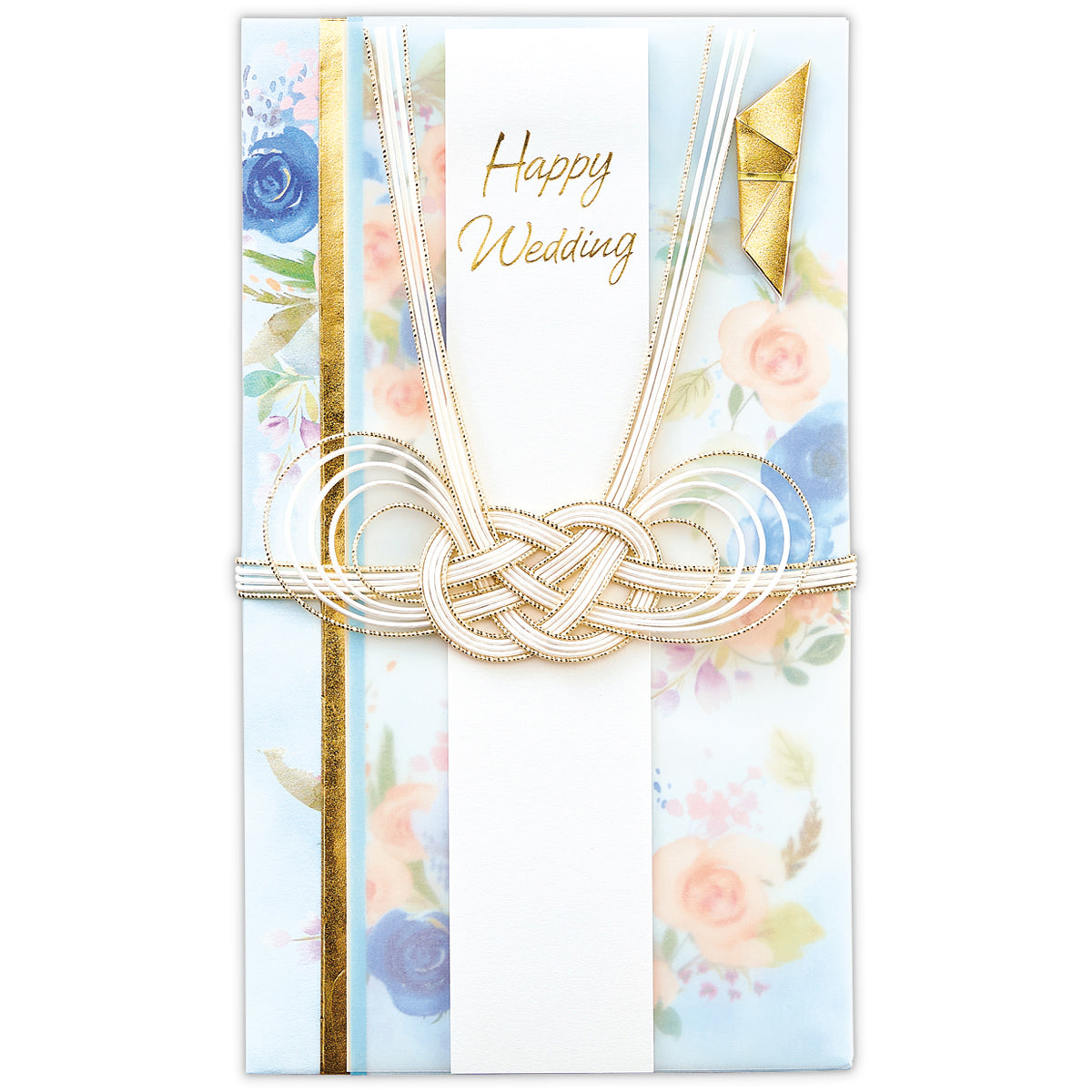 寿エレガントフラワー ブルー【金封/御結婚御祝/たとう】