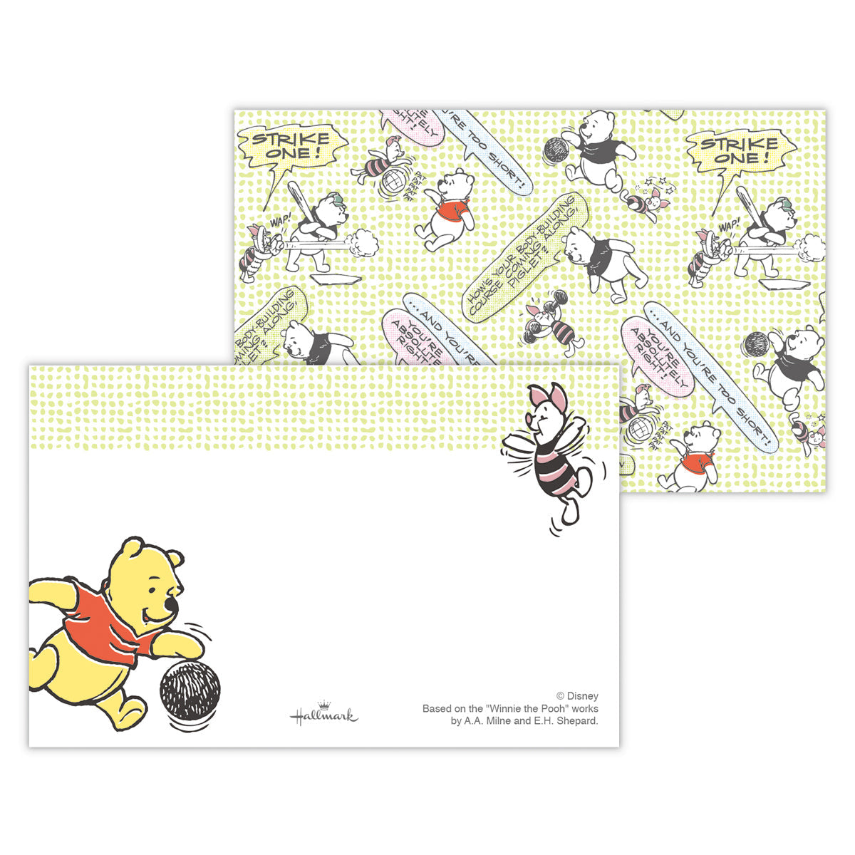 ディズニー 両面プー【ミニメッセージカード】