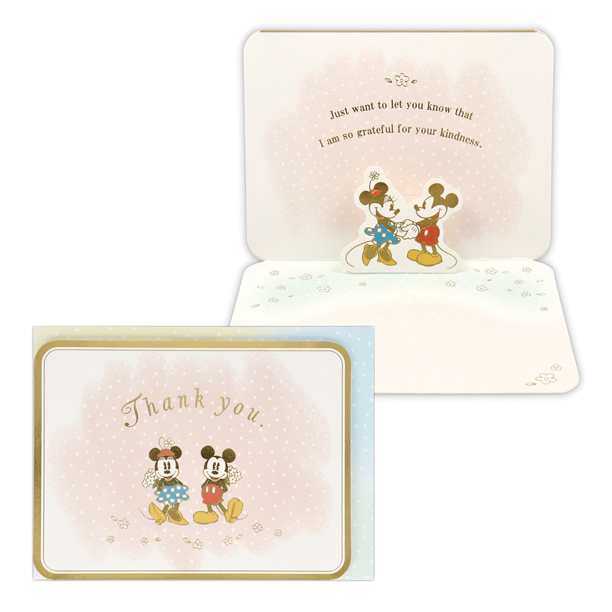 ディズニー ミッキー&ミニー ブーケII【ありがとう/立体カード】