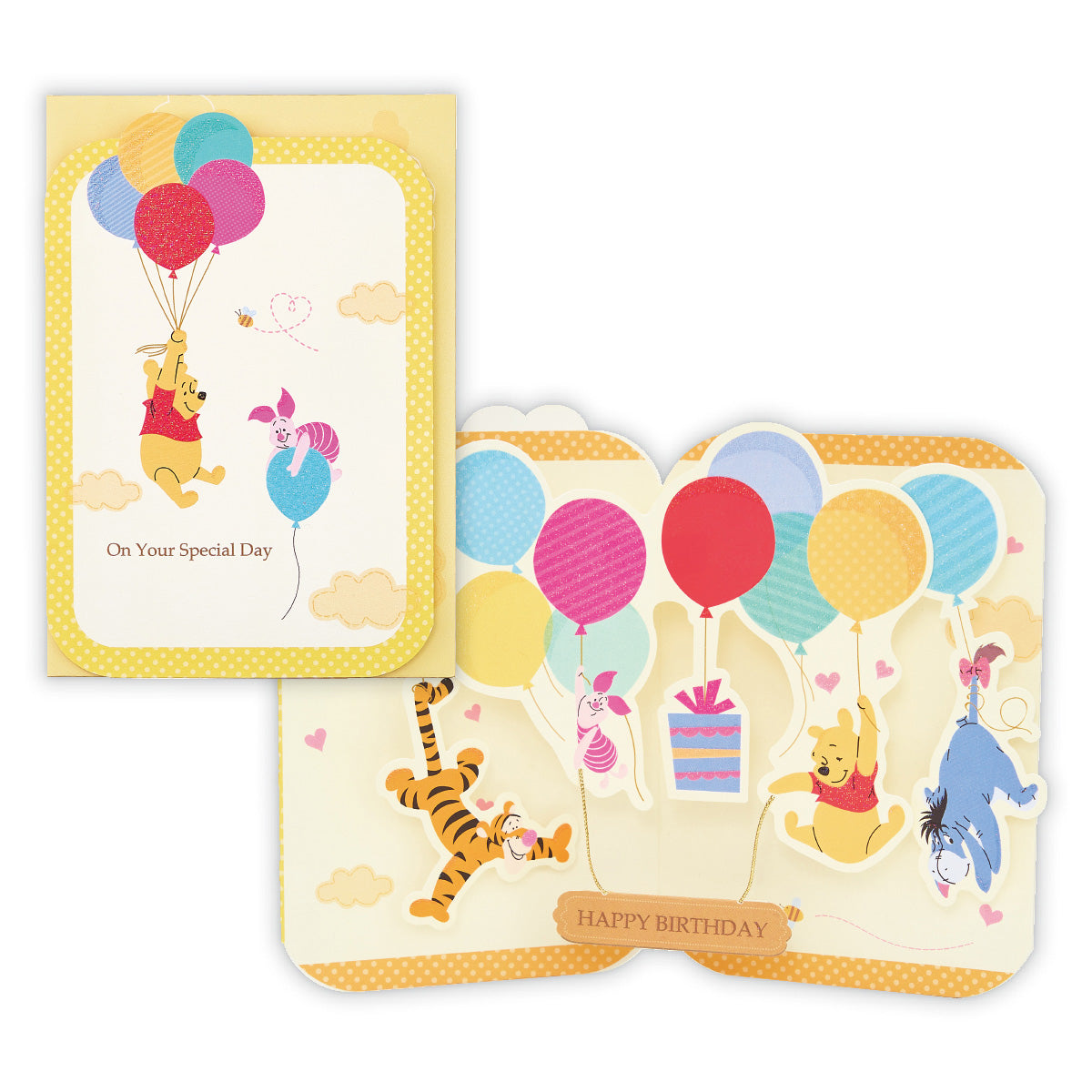 ディズニー プー バルーンにのってII【誕生お祝い/立体カード】