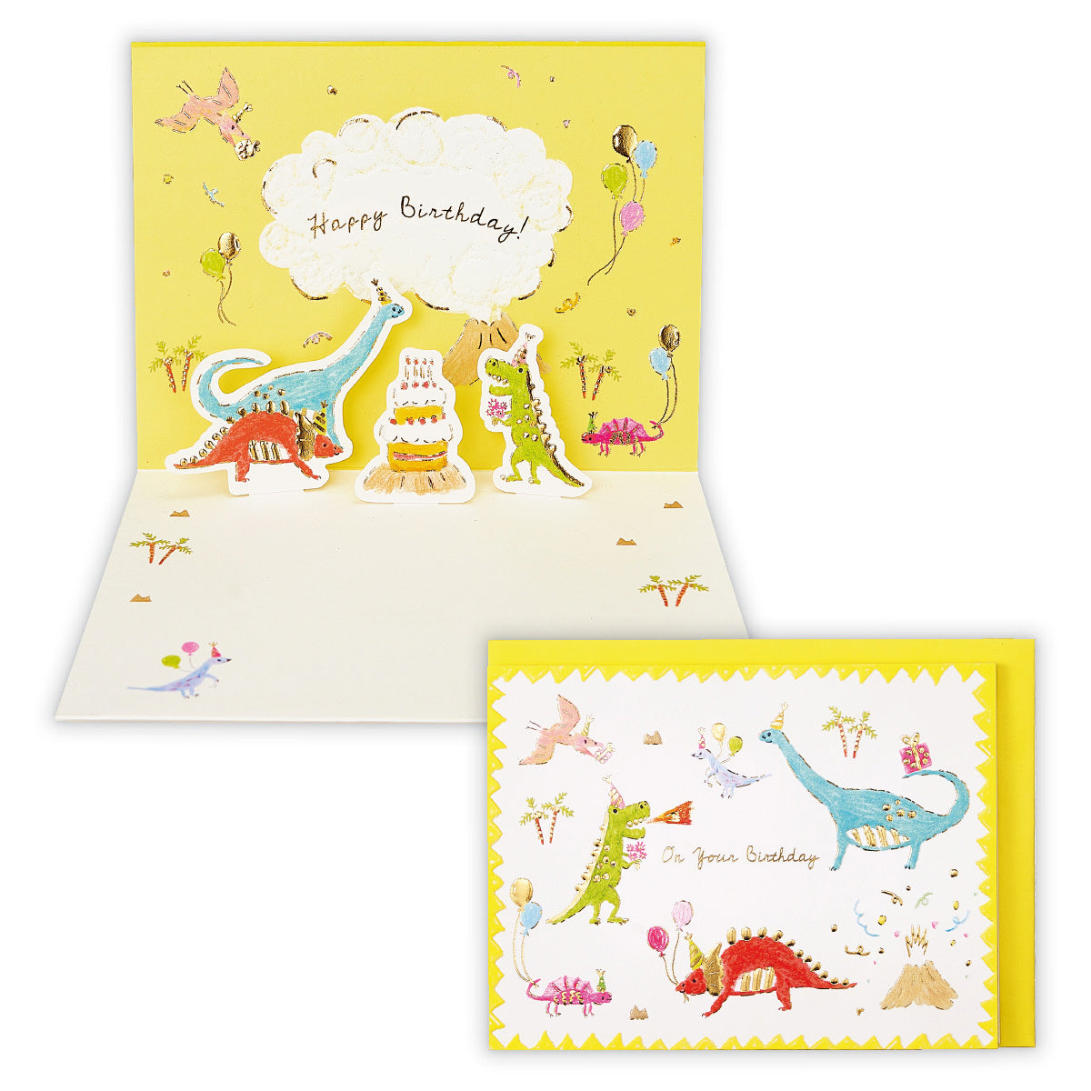 恐竜II【誕生お祝い/立体カード/バースデーパレード】