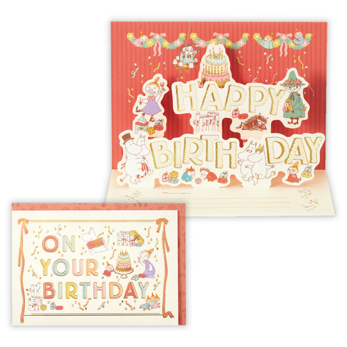 ムーミン バースデー文字II【誕生お祝い/立体カード】