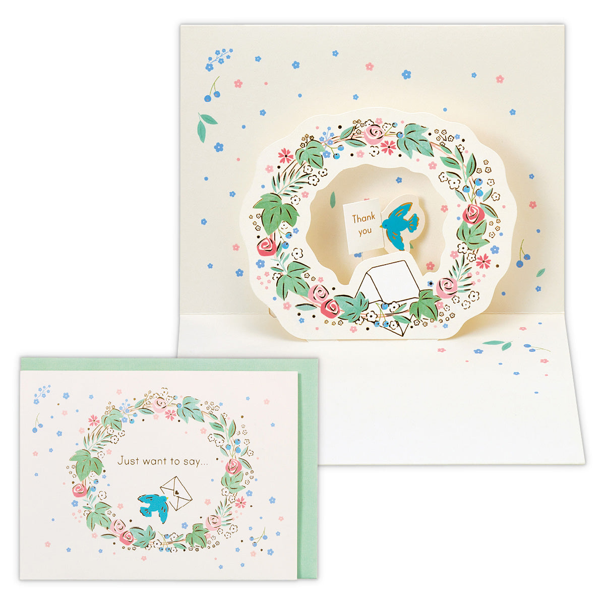 リースととりII【ありがとう/立体カード/メッセージフロムスモールアニマルズ】