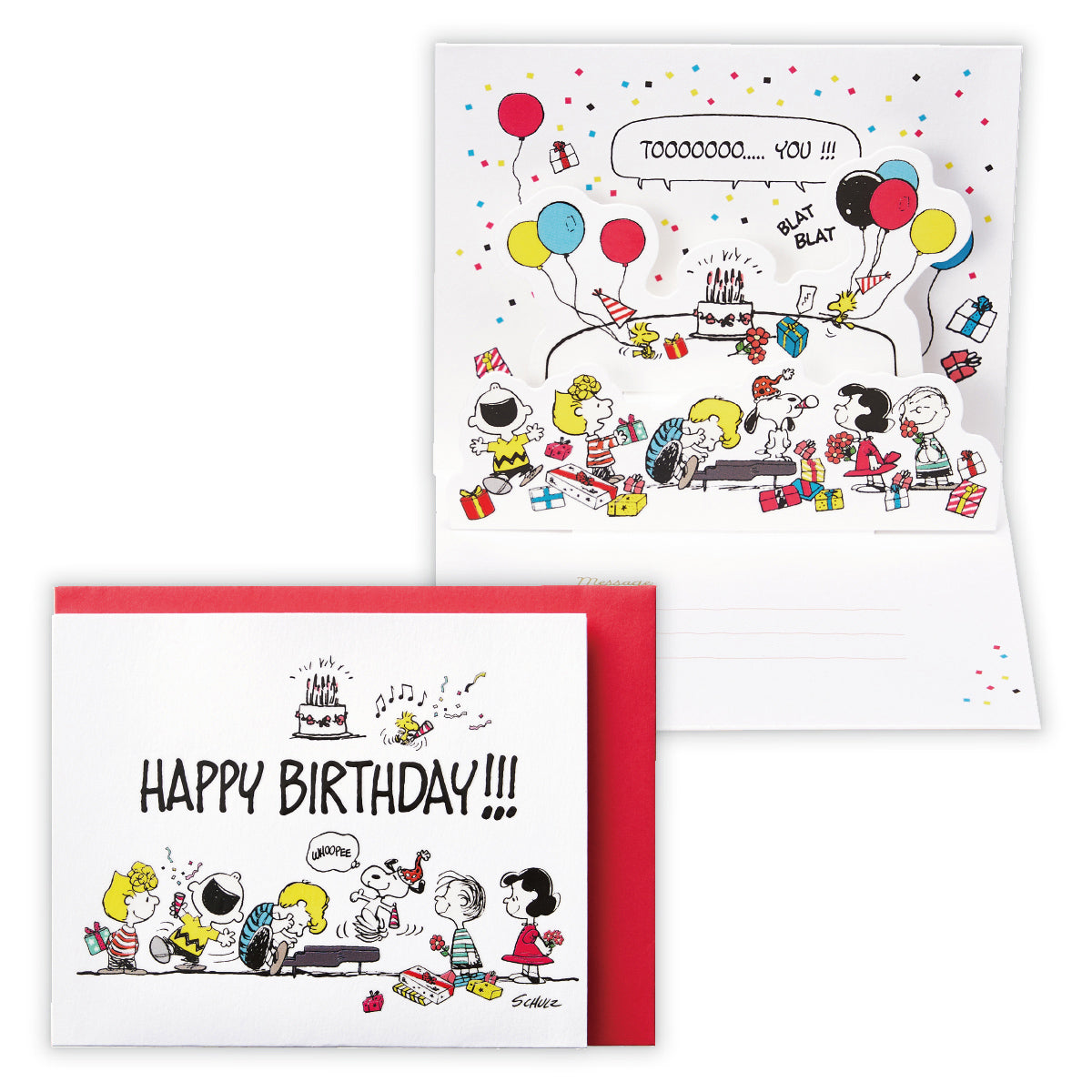 スヌーピー パーティータイムII【誕生お祝い/立体ミニカード】