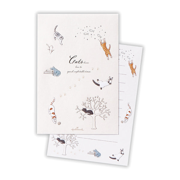 猫のんびりII【ハガキ箋】