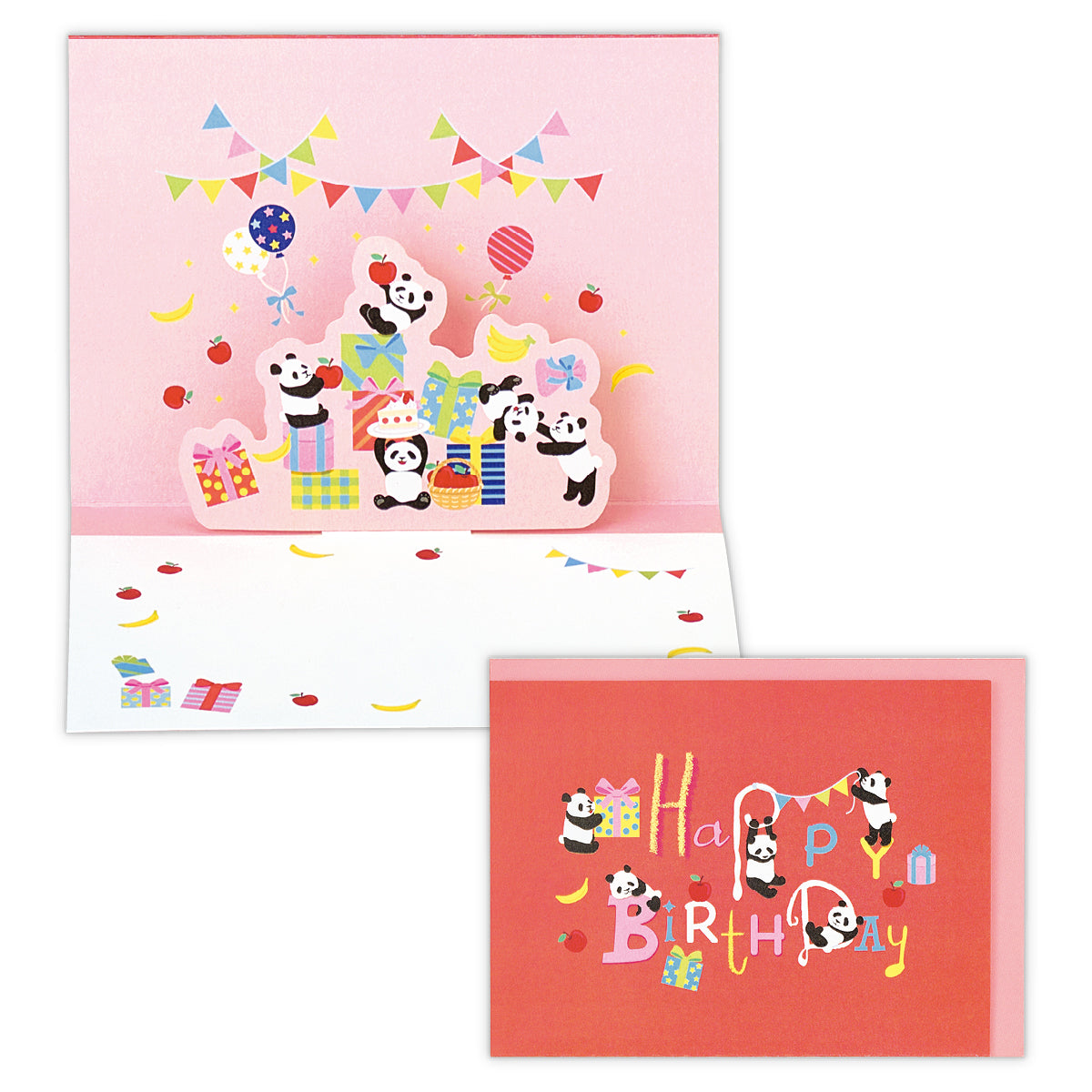 パンダ【誕生お祝い/立体カード/ハッピーレタリング】