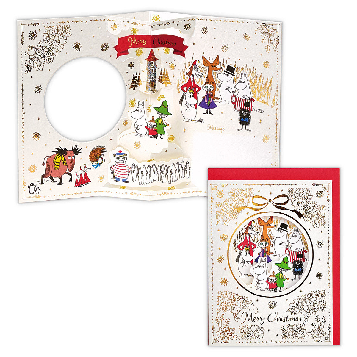 ムーミン パールホワイトクリスマス【立体クリスマスカード】