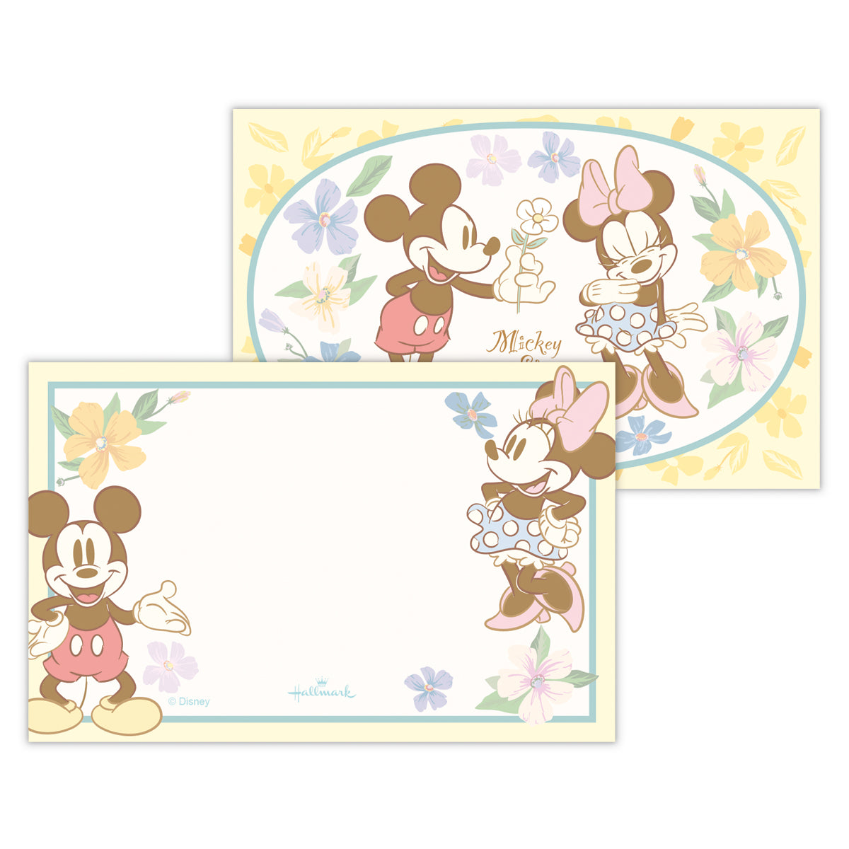 ディズニー ミッキーマウス＆ミニーマウス フラワーイエロー両面【ミニメッセージカード】｜日本ホールマーク公式通販 – 日本ホールマーク公式