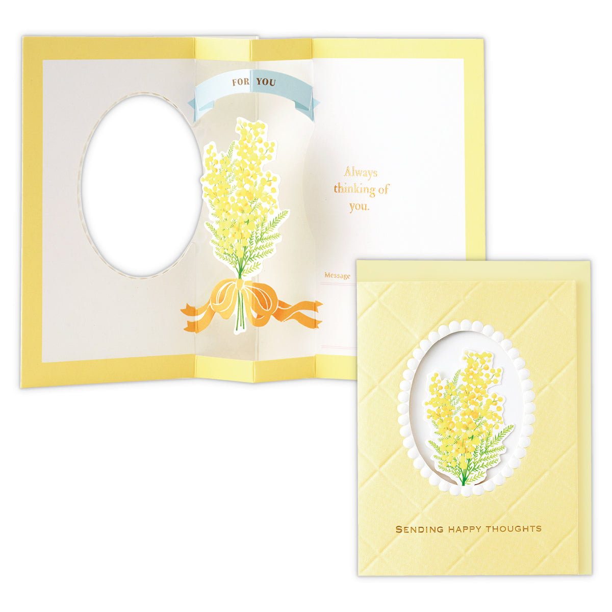 ミモザ【多目的/立体カード/シングルフラワー】