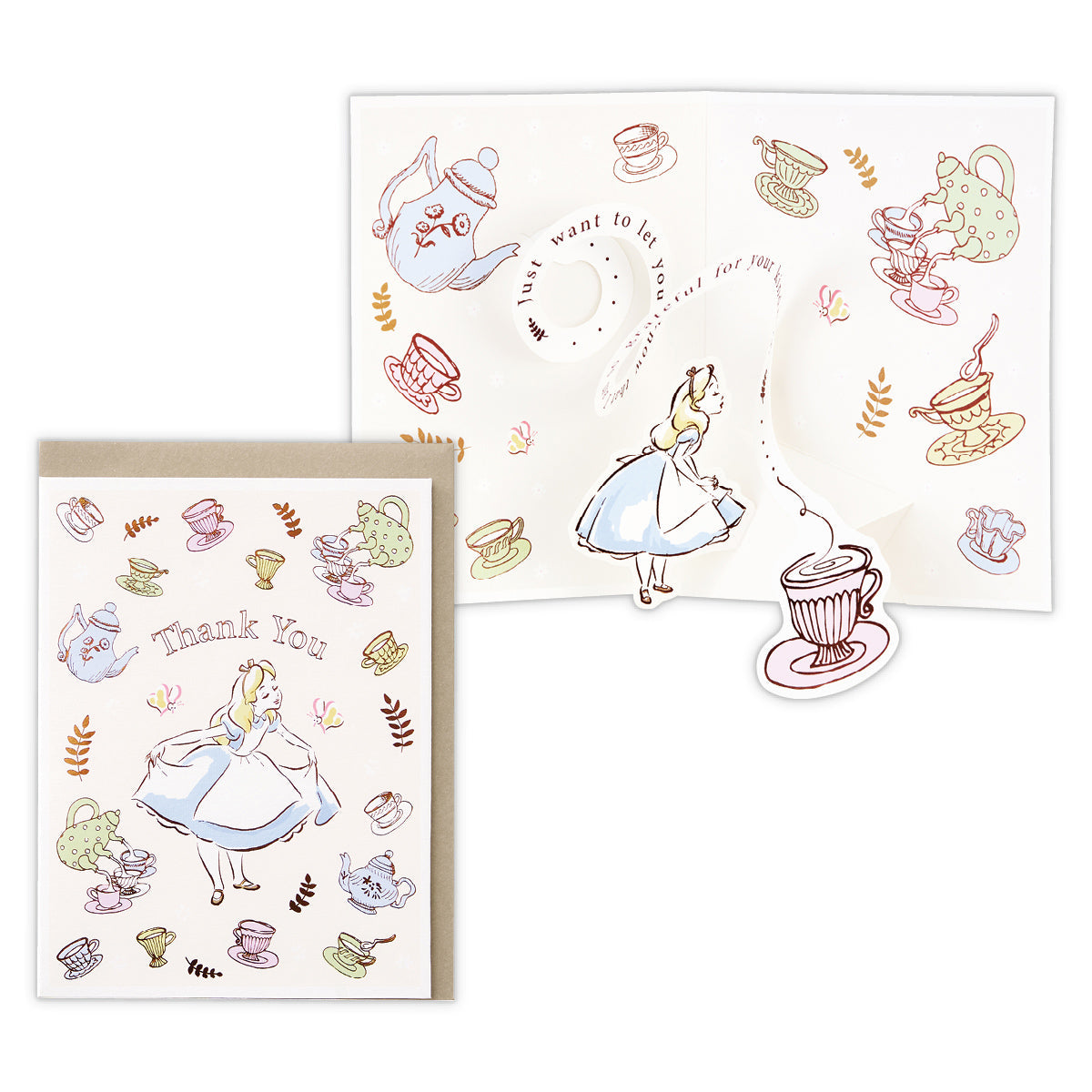 ディズニー ふしぎの国のアリス ティーパーティー【ありがとう/立体カード】