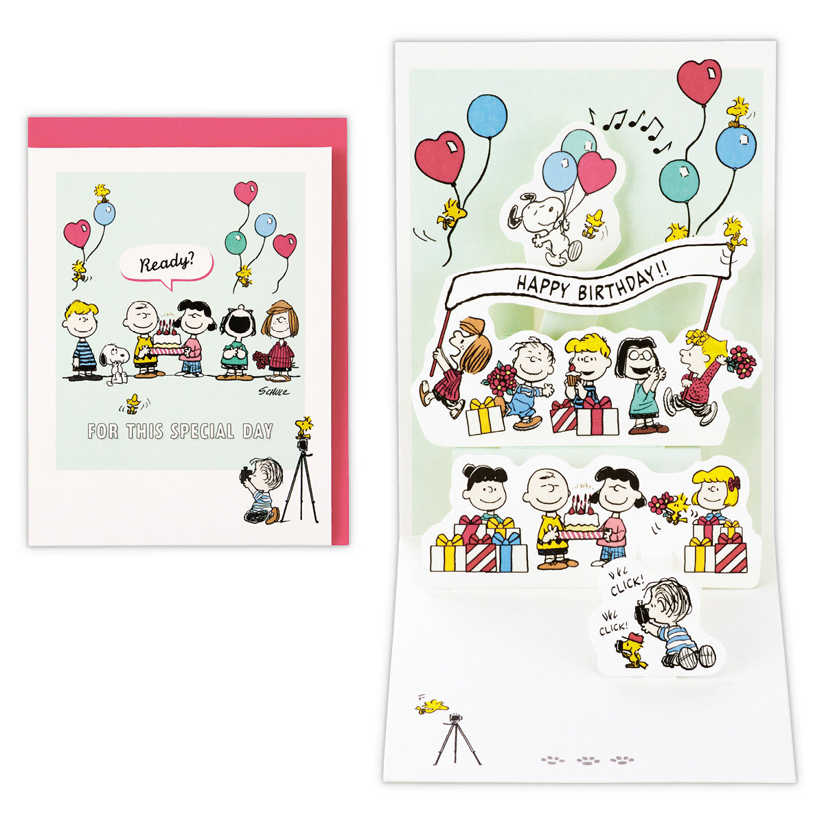 スヌーピー バースデーフォト【誕生お祝い/立体カード】