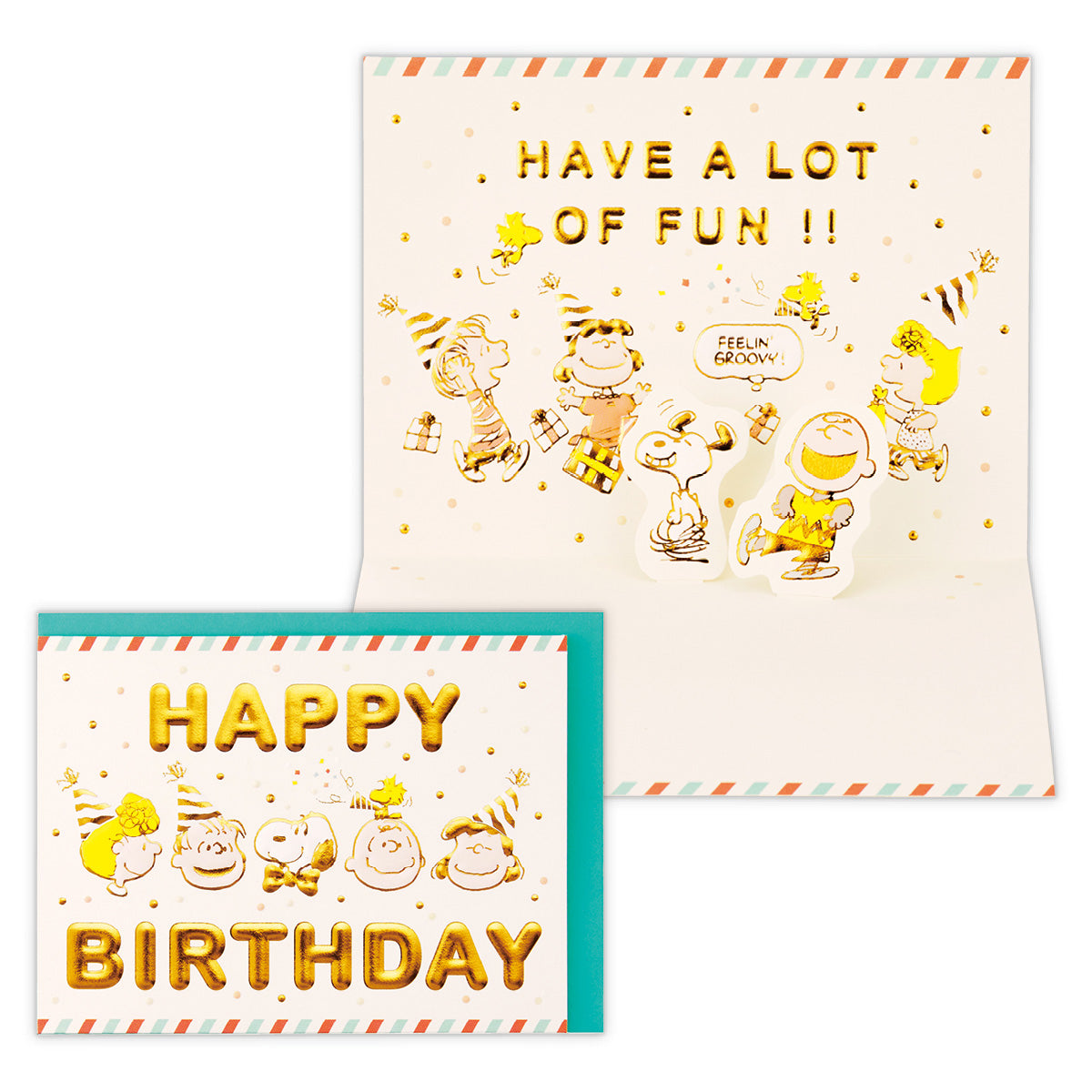 スヌーピー 3Dエンボスフェイス【誕生お祝い/立体カード】