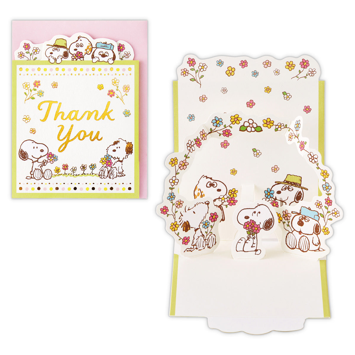 スヌーピー フラワーアーチ【ありがとう/ミニカード】