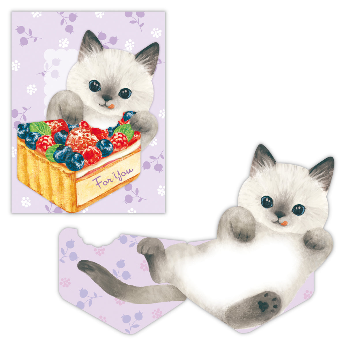 ラグドール【多目的/ミニカード/食いしん坊猫】