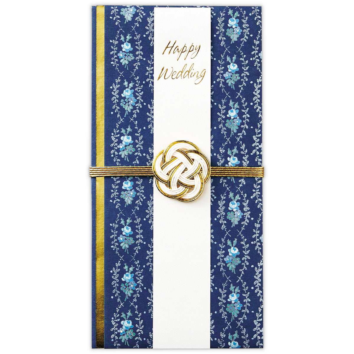寿 スリムタイプ ネイビーローズ【御結婚御祝/たとう/Wrap wishes of Happiness】