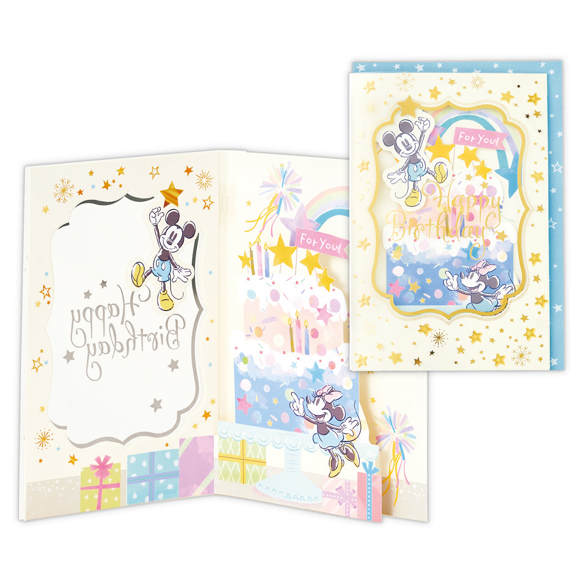 ディズニー APET ミッキーマウス&ミニーマウス【誕生お祝い/オルゴールカード】