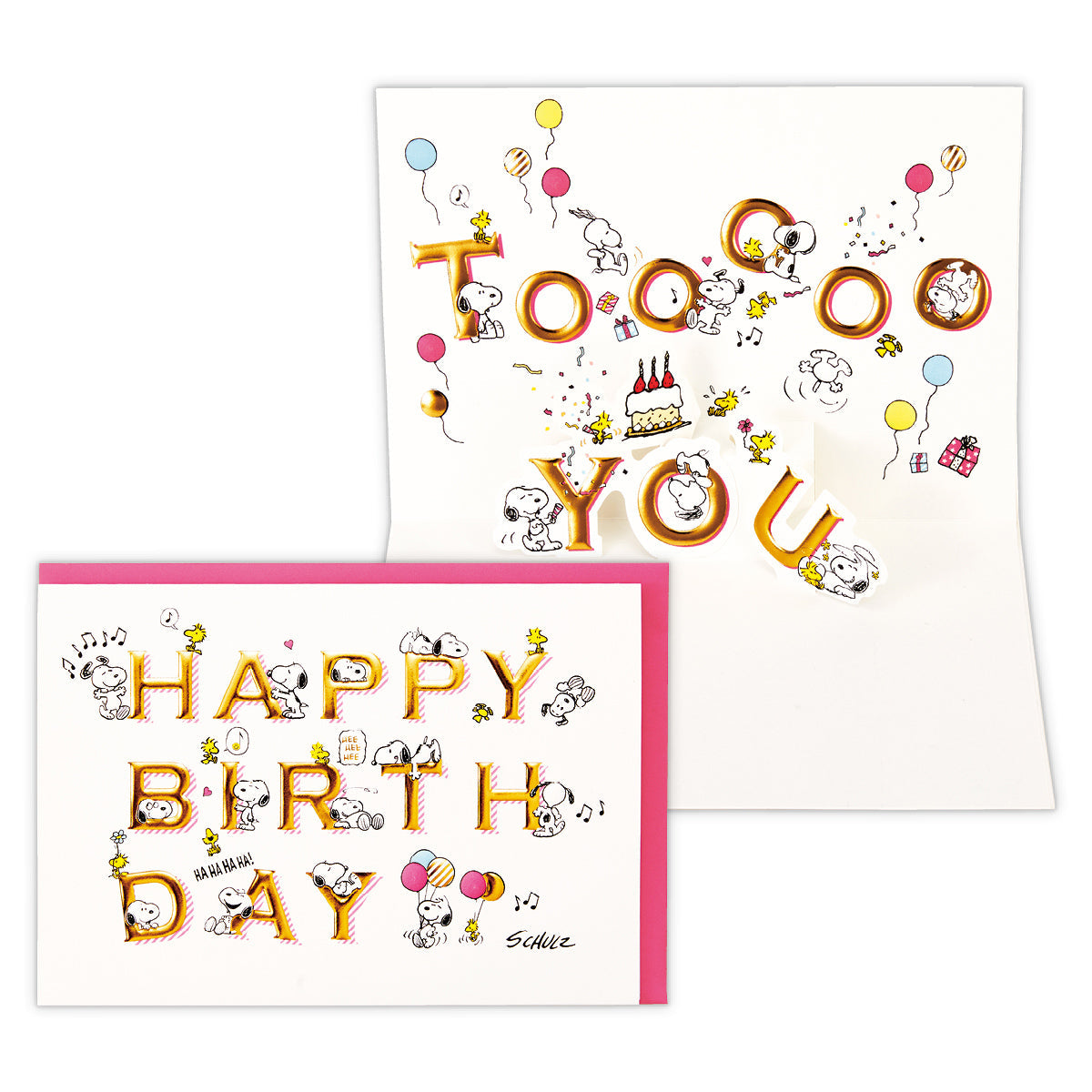 スヌーピー ハッピーバースデー文字【誕生お祝い/立体カード】