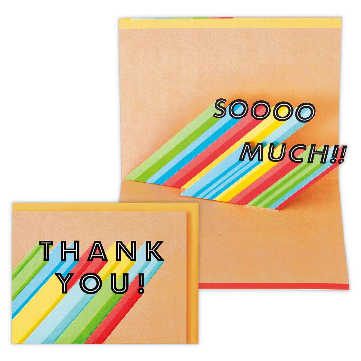 カラフルサンキュー【ありがとう/立体カード/UK Design】