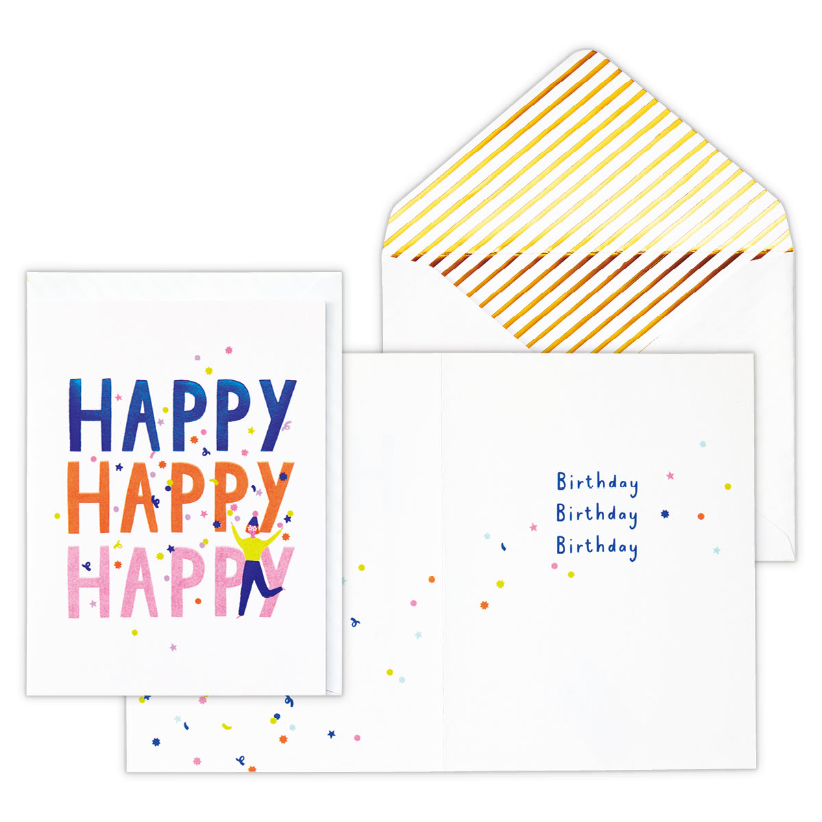ハッピーハッピーハッピー【誕生お祝い/US Design】