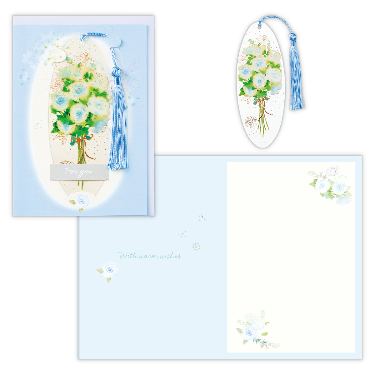 ホワイトローズ【しおり付きカード/多目的/フルリール】