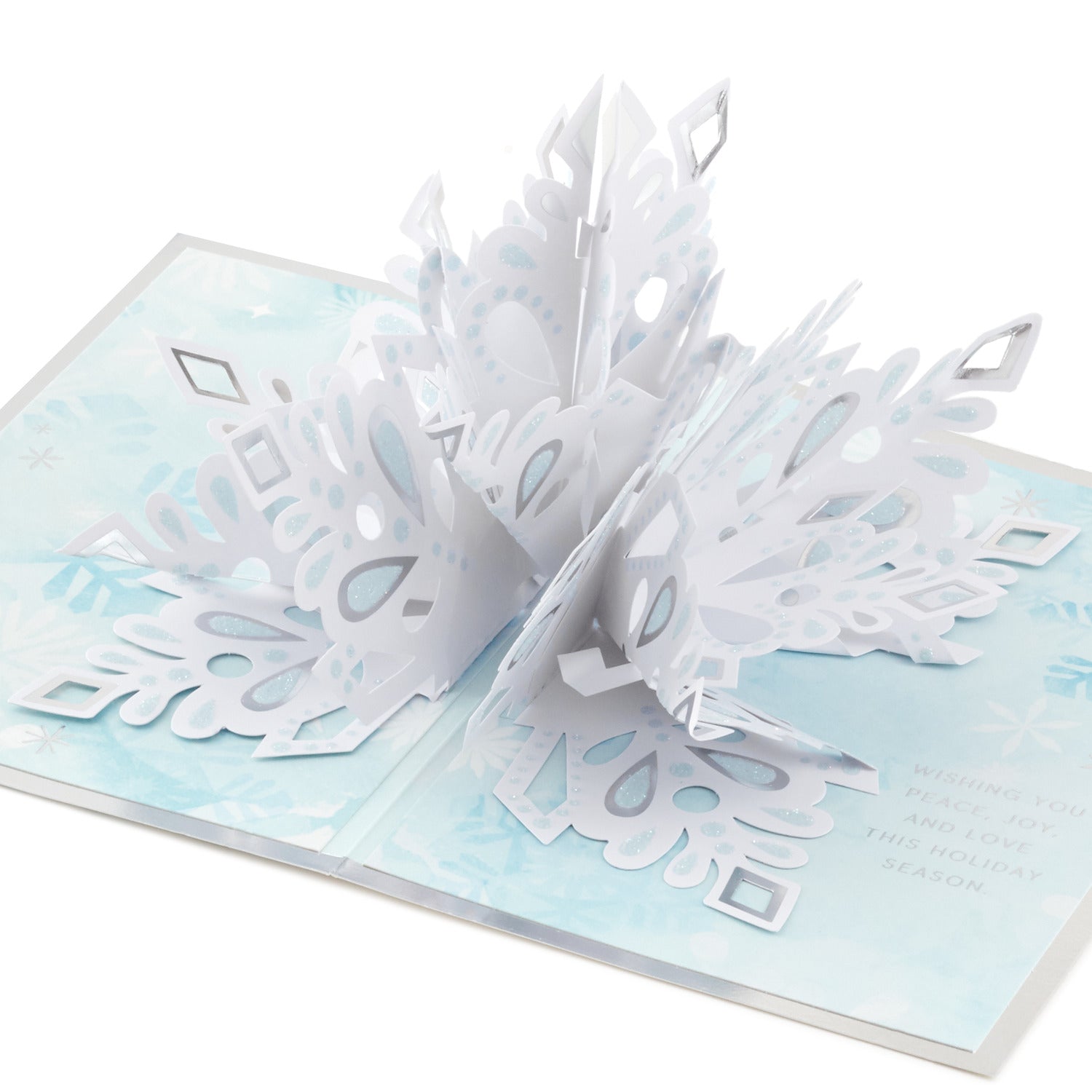 雪の結晶 3D Pop-up Holiday Season Card【輸入クリスマスカード