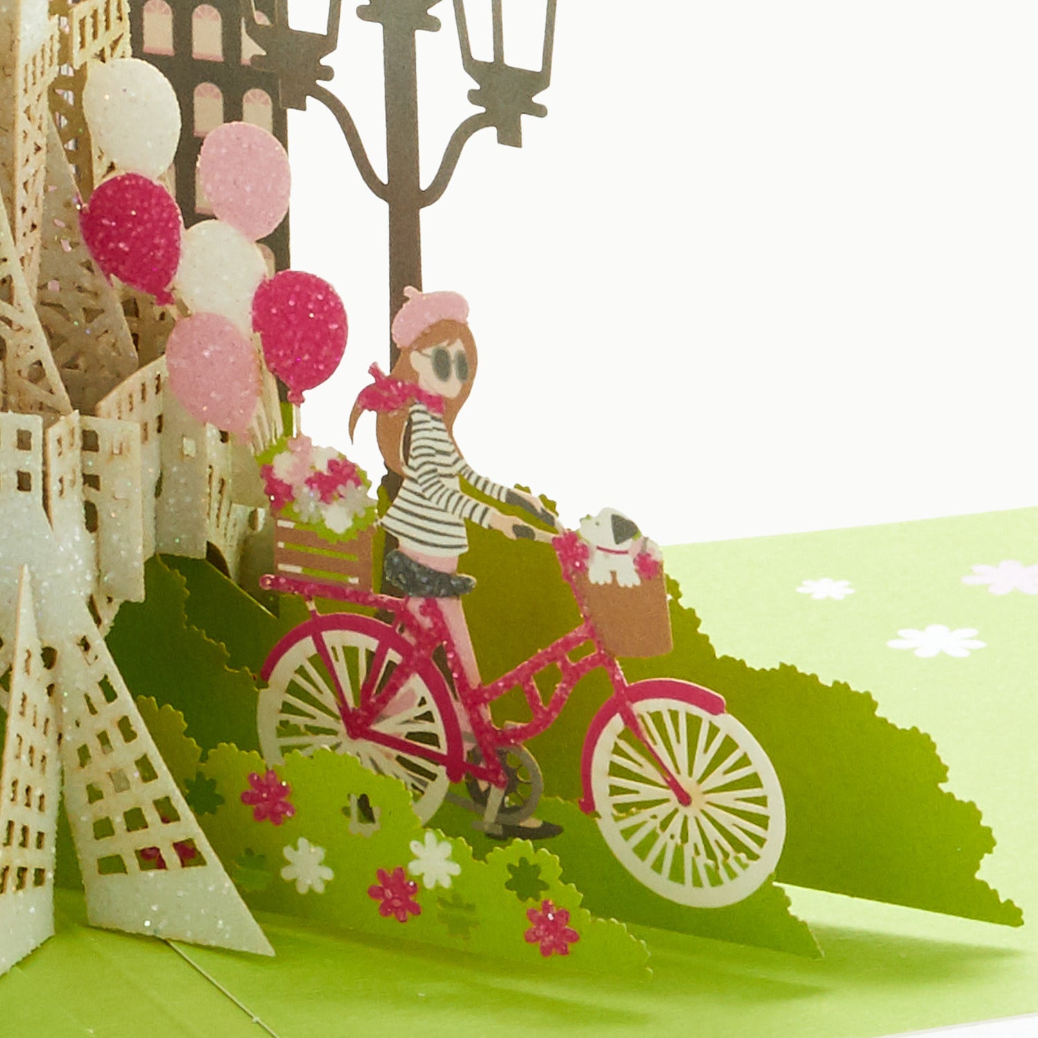 Bonjour from La tour Eiffel 3D Pop-up Card【おめでとう／Signature
