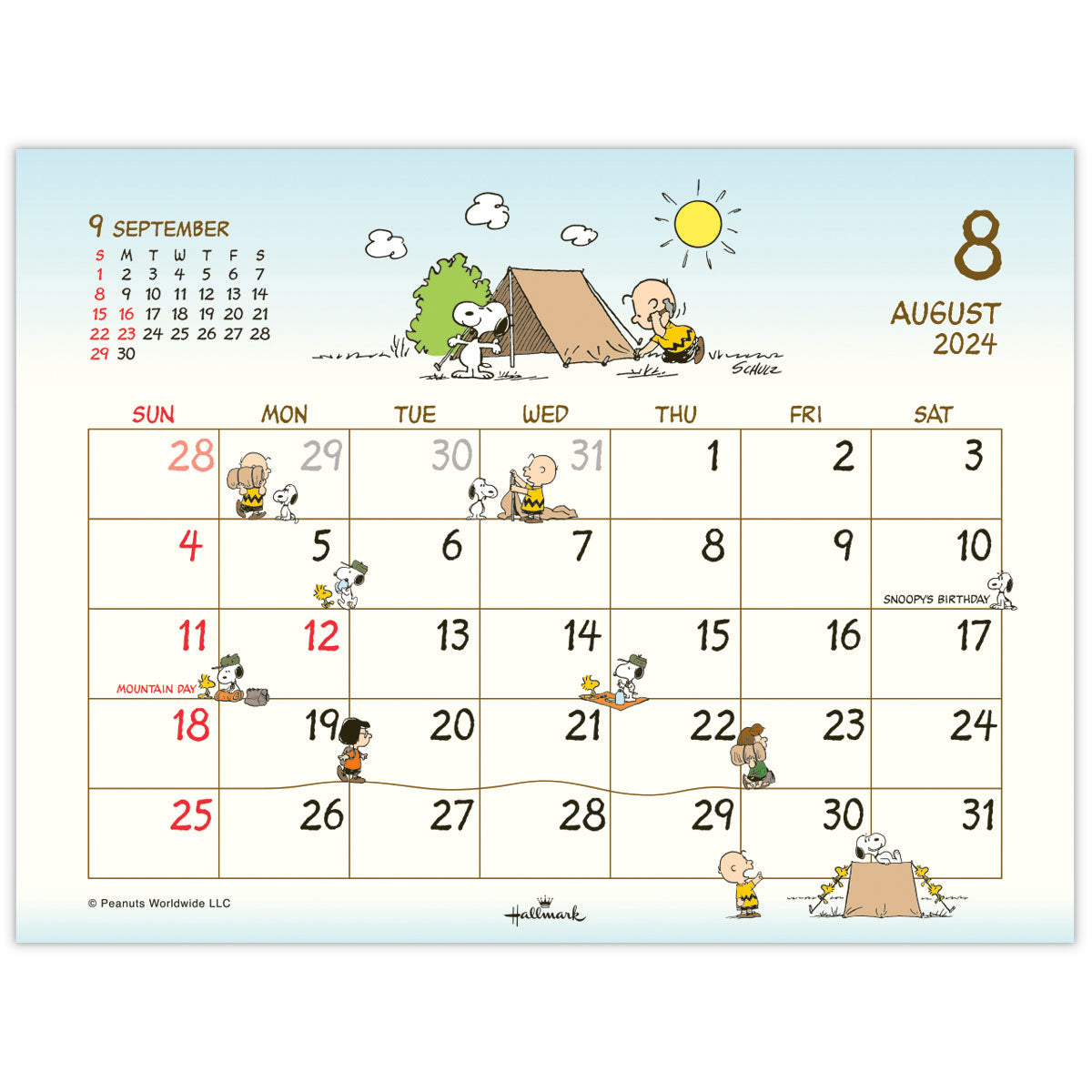 スヌーピー ピーナッツ【卓上カレンダー 2024】｜日本ホールマークの