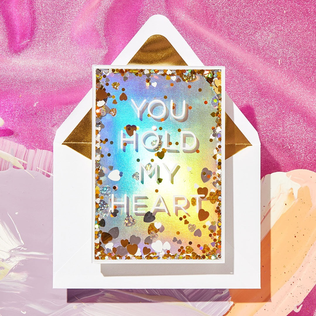 YOU HOLD MY HEART CONFETTI CARD【記念日お祝い/Signature】 – 日本