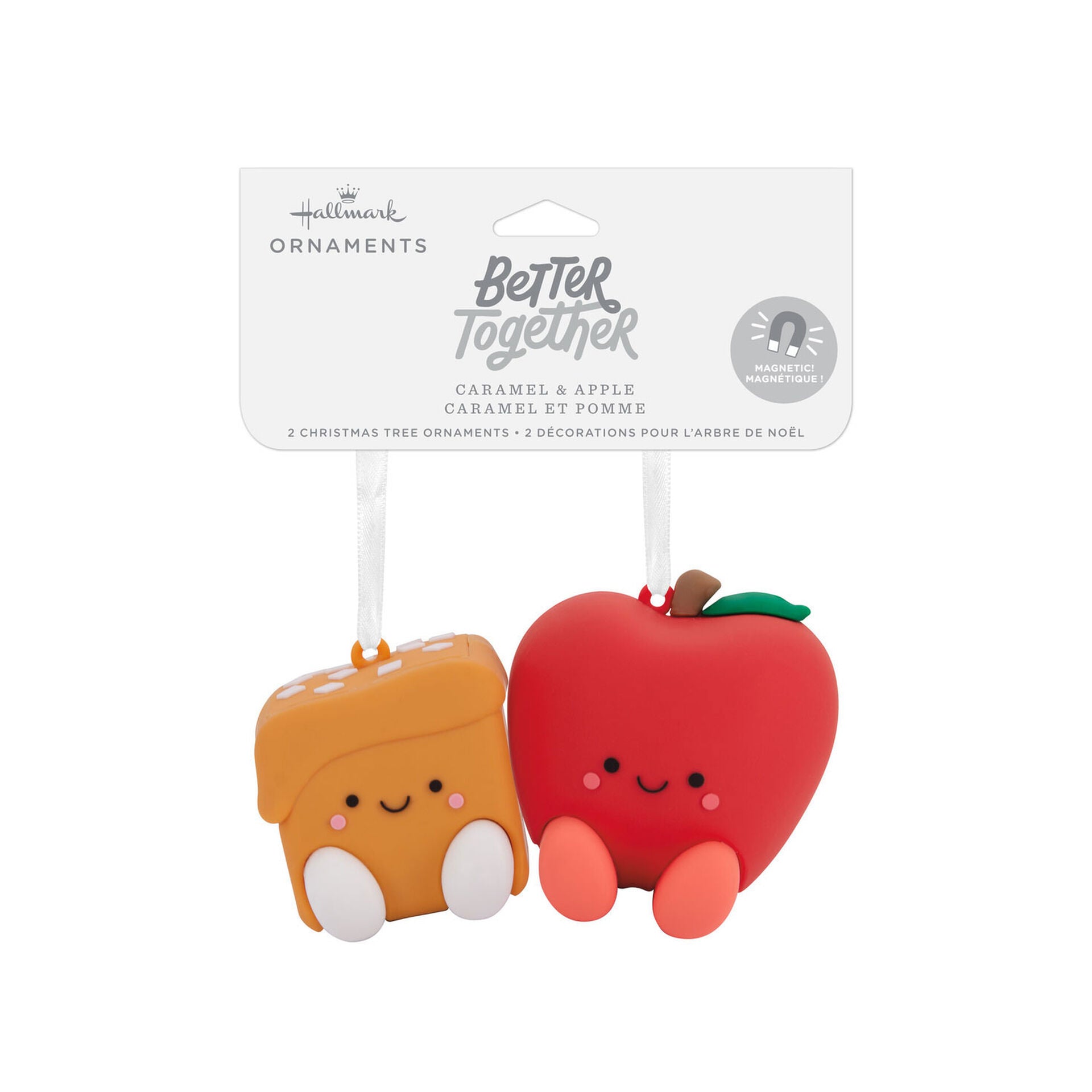 Better Together Apple and Caramel Magnetic Hallmark Ornaments Set