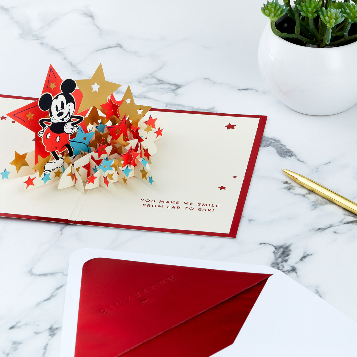Disney Mickey Mouse oh boy Birthday 3D pop-up Card【誕生お祝い 