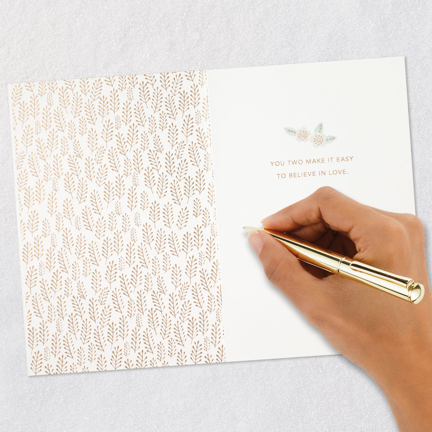 Lovebirds on Flowering Branches Wedding Card【結婚お祝い