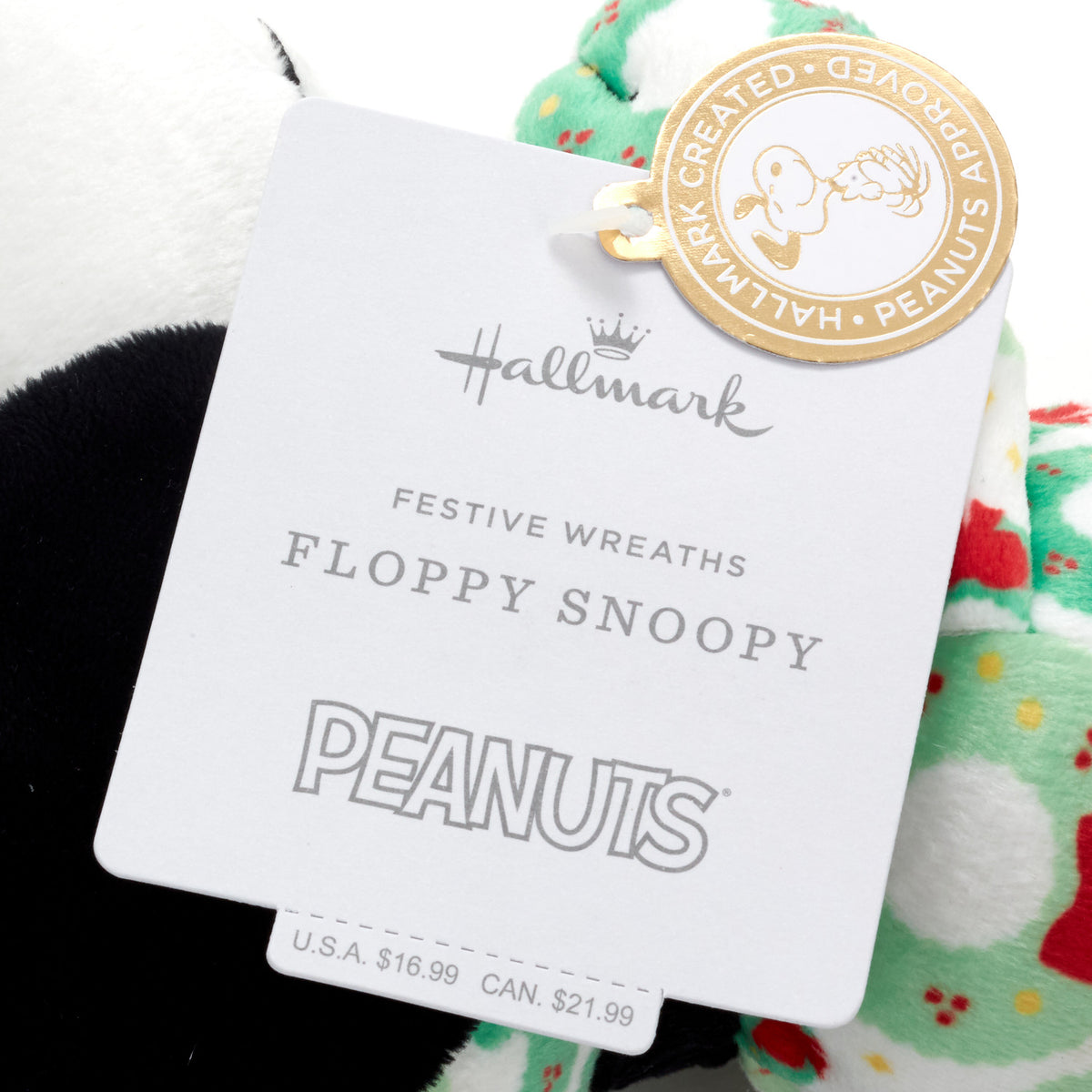 Peanuts® クリスマスリース柄 スヌーピー Floppy 寝そべり 限定 