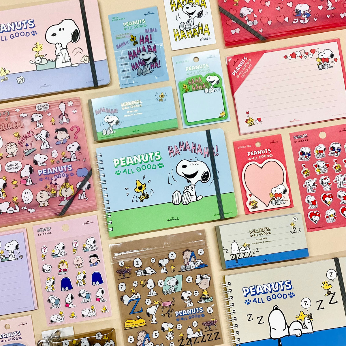 スヌーピー THINK 悩む【Peanuts All Good／ミニメッセージカード 