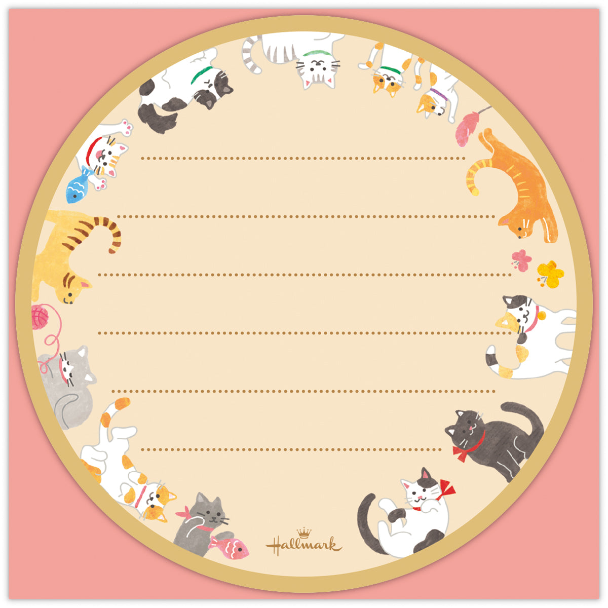 ミニレターシートセット ねこ【1柄10枚／ミニマルコレクション】|日本