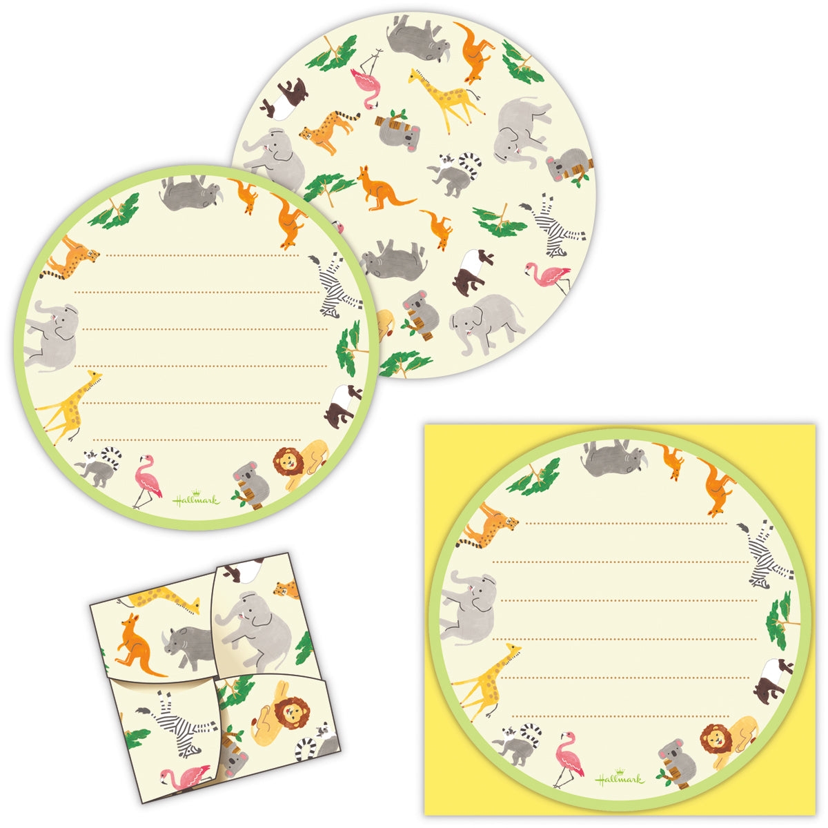 ミニレターシートセット アニマル【1柄10枚／ミニマル