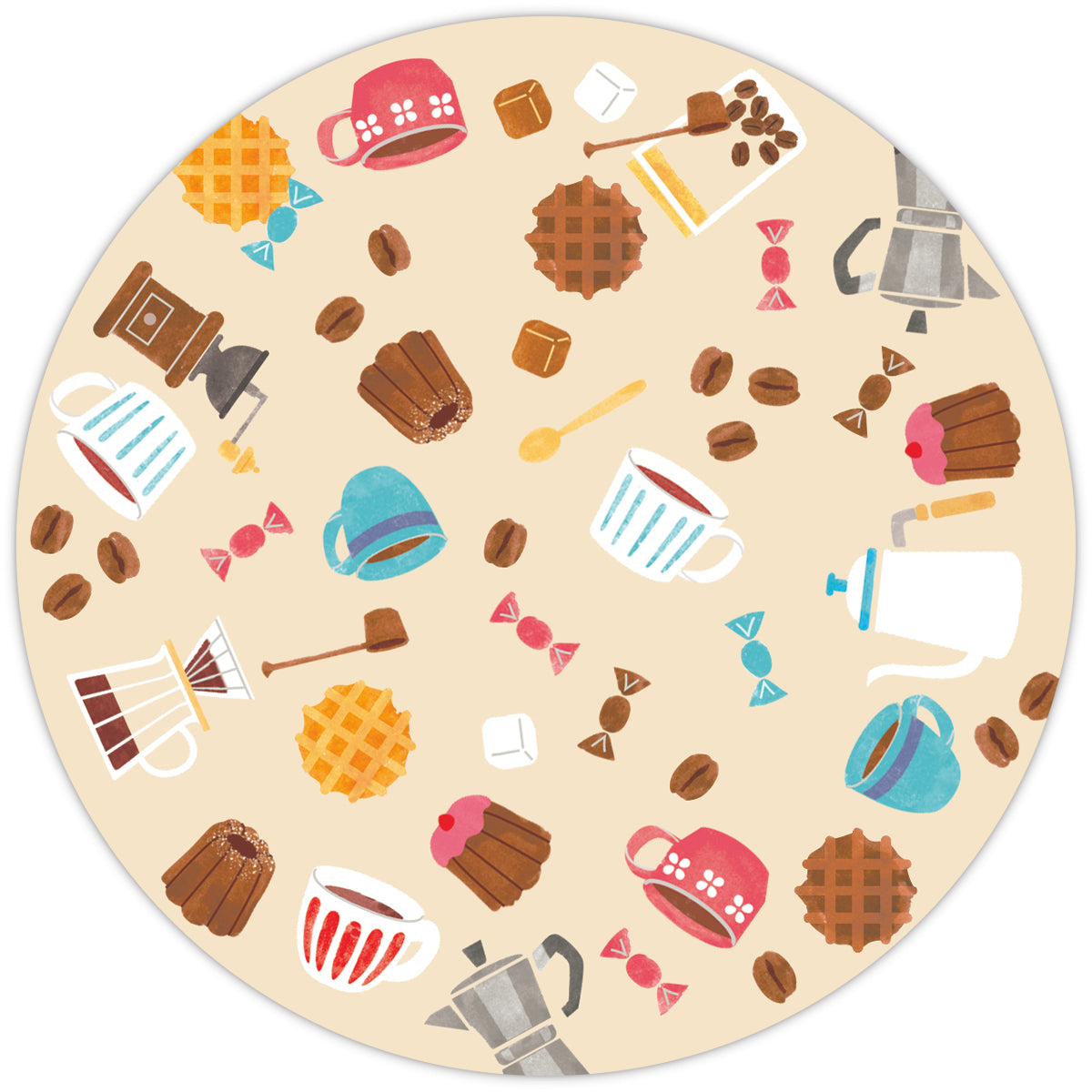 ミニレターシートセット コーヒー【1柄10枚／ミニマル