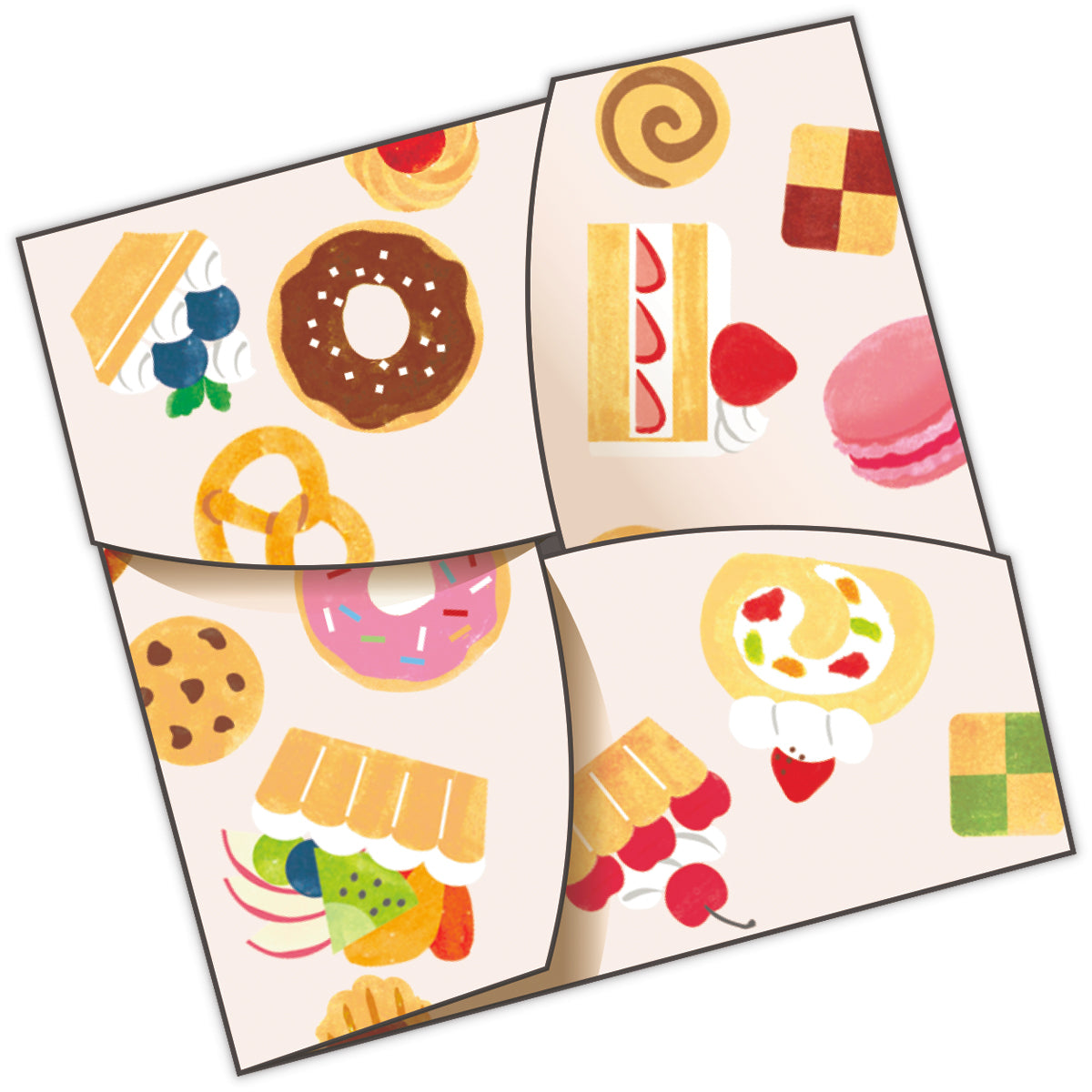 Marpril CDセット【ミニサイン色紙付き】 ミニレターシートセット スイーツ【1柄10枚／ミニマル