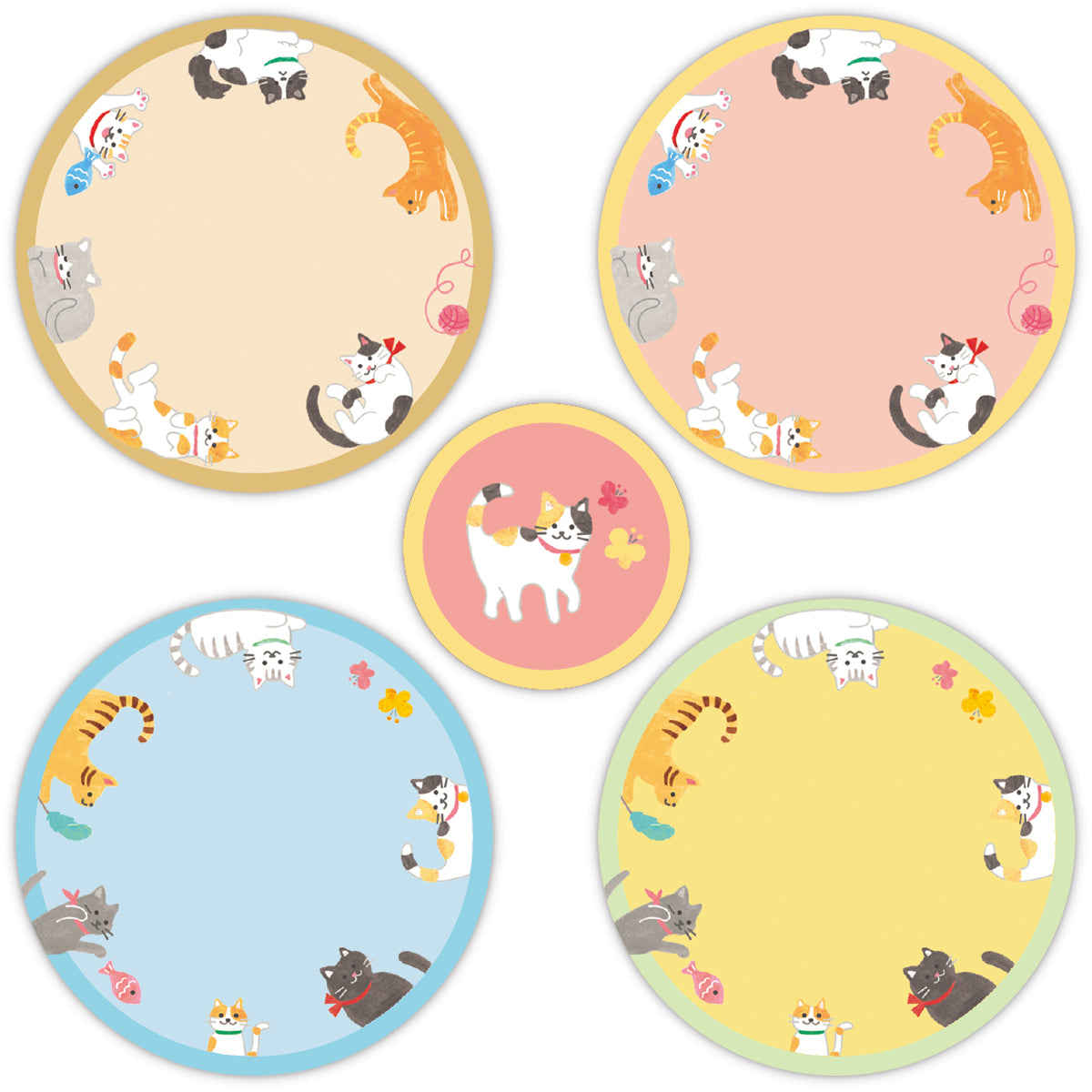 シールフレーク ねこ【フレークシール／メッセージシール16枚+ミニ