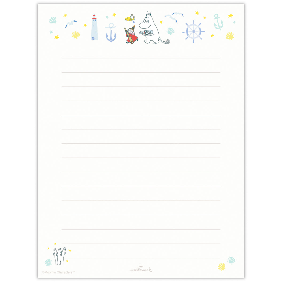 オーダーページ⑨ムーミンさん専用ページ ムーミン Every day is an adventure 海への憧れ ブルー【レターセット