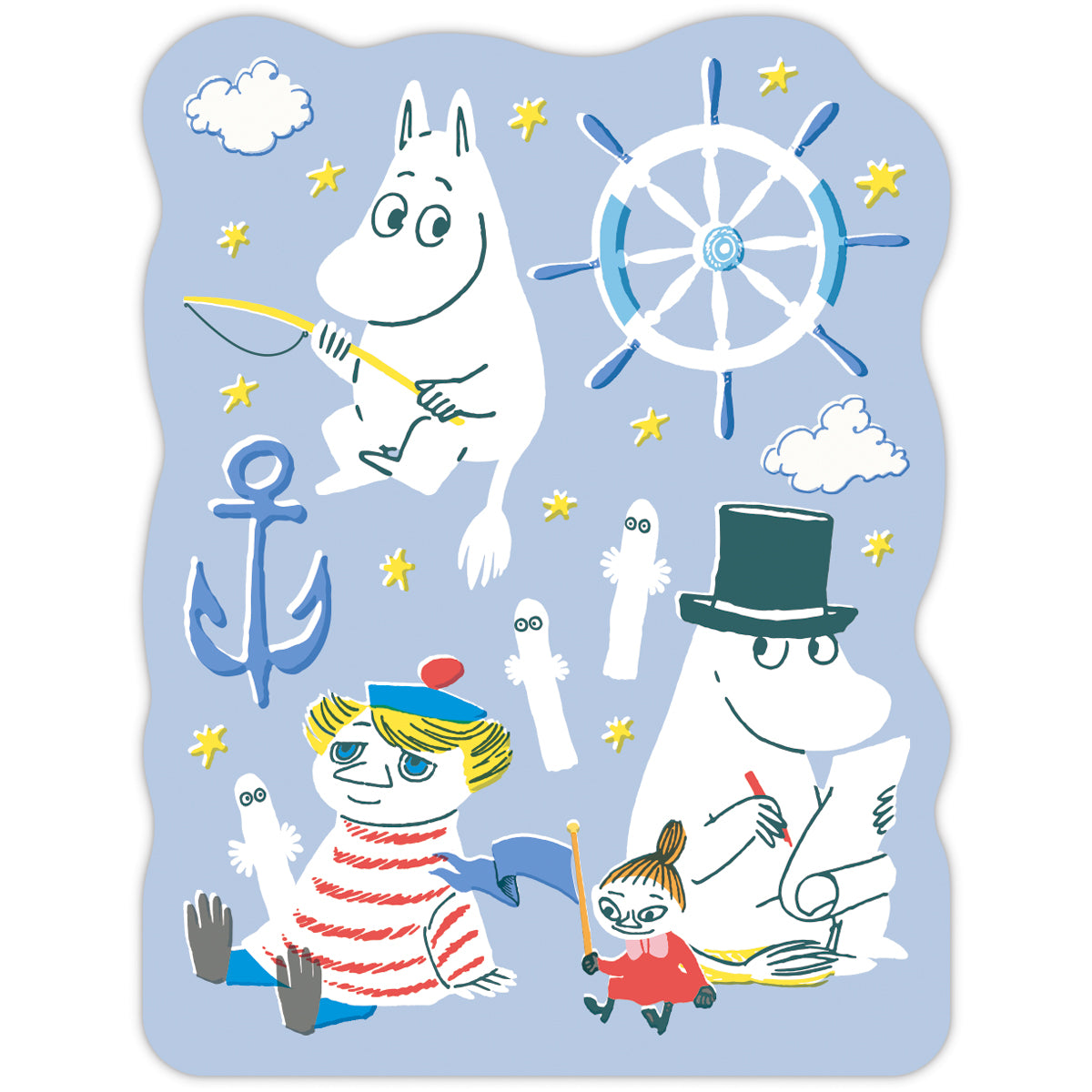ムーミン Every day is an adventure 海への憧れ ブルー【ダイカット