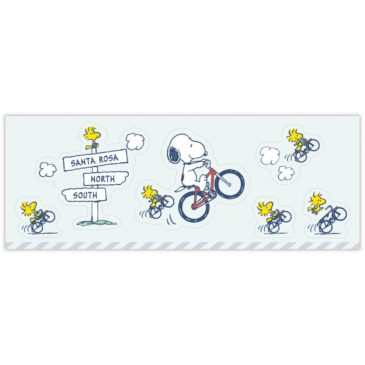 ラスト３点‼️ 当時物 SNOOPY レトロ レターセット シール付き ミニメモ付 スヌーピー Let's have a HAPPY JOURNEY ブルー 自転車【レターセット