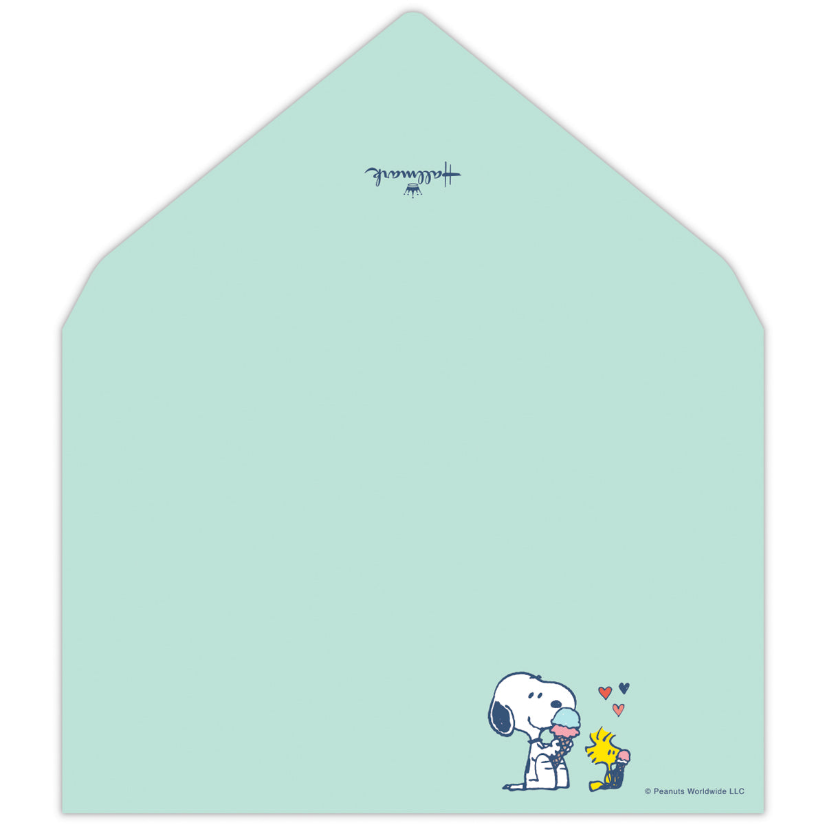 スヌーピー Let's have a HAPPY JOURNEY グリーン アイス【レター