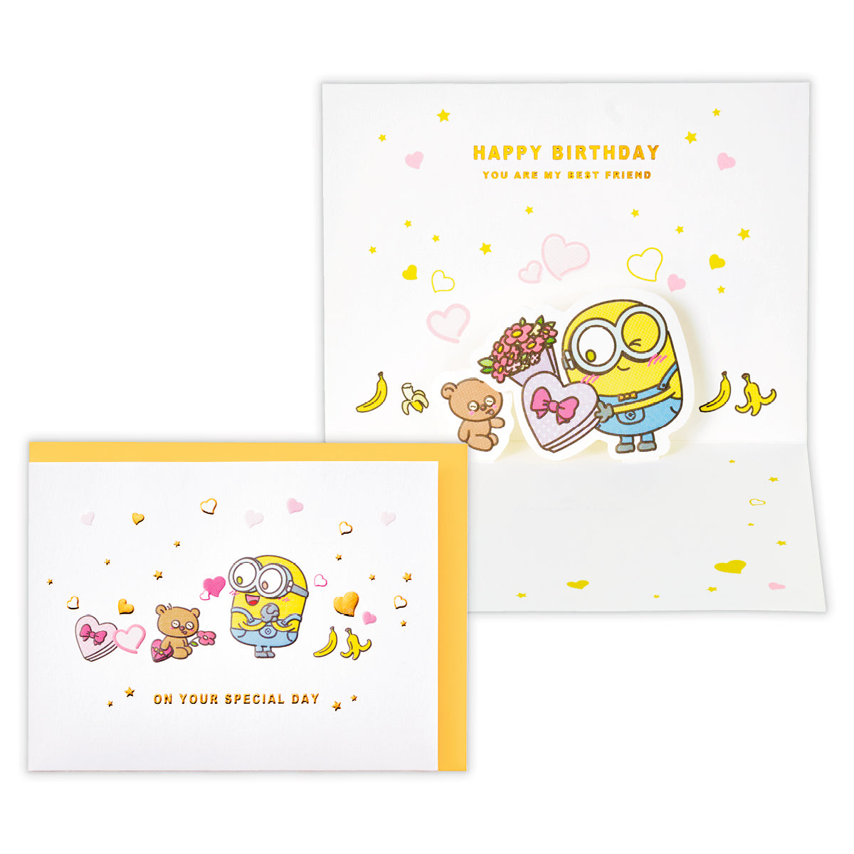 ミニオン ボブ＆ティム【誕生お祝い／立体カード】日本ホールマークの
