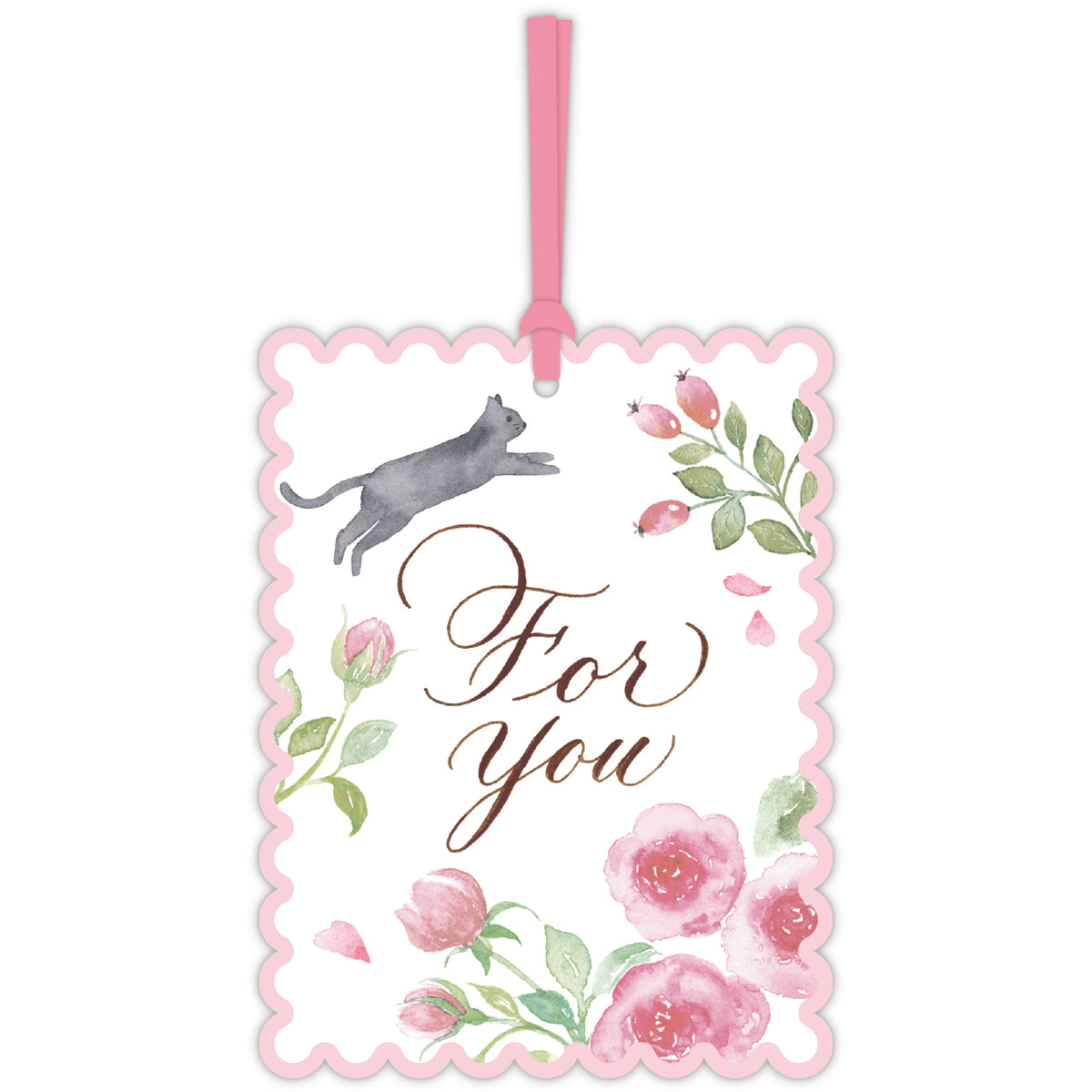 メリリー ブックカバー付きカード ピンク【多目的／Merrily／なかにし